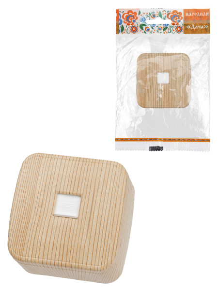 TDM Розетка компьютерная (RJ-45) открытой установки IP20, сосна "Дача" Народная SQ1824-0081