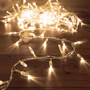 NEON-NIGHT Гирлянда «Кластер» 10 м, прозрачный ПВХ IP65, 200 диодов, цвет теплый белый 303-636