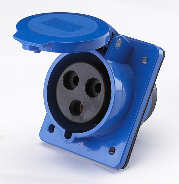 DEKraft Розетка щитовая 423 2Р+РЕ 32А 220В IP44 РЩ-102