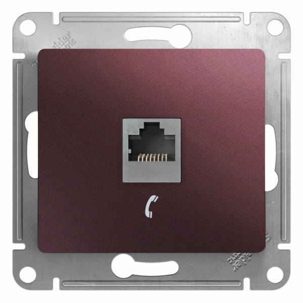 Systeme Electric Glossa Баклажановый Розетка телефонная RJ11