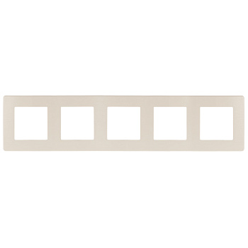 ЭРА Рамка для розеток и выключателей Серия 12 12-5105-02 на 5 постов, Сатин, слоновая кость