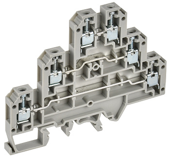 IEK Колодка клеммная CTS-ML 3 ур. 2,5мм2 серая