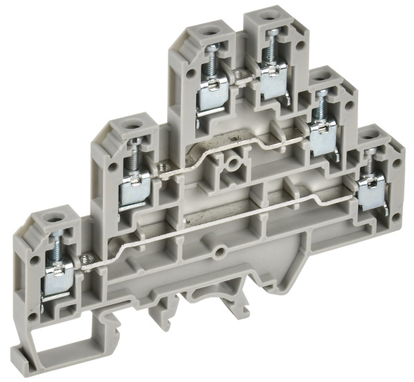 IEK Колодка клеммная CTS-ML 3 ур. 2,5мм2 серая