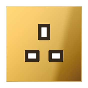 JUNG Накладка розетки БС 13А имитация золота BS2521GOPL