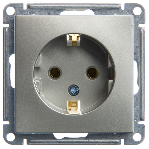 SE Wessen 59 Шампань Розетка с/з без шторок, 16А RS16-154-4-86