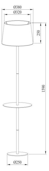 Купить Arte Lamp A2102PN-1WH Торшеры с одним плафоном