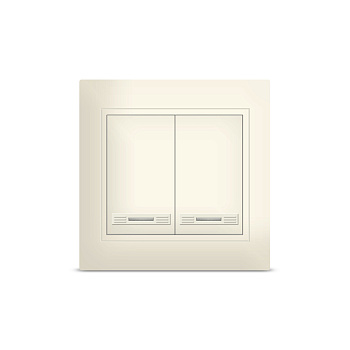 UNIVersal "Севиль" Выключатель "слоновая кость" 2 кл. с подсветкой Б-С0123