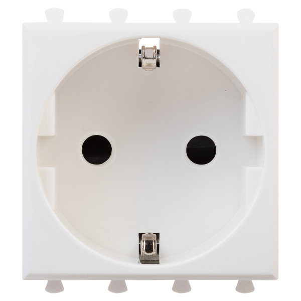 DKC Розетка модульная, 2P+E, с з/ш, "Avanti", "Белое облако", 2 модуля