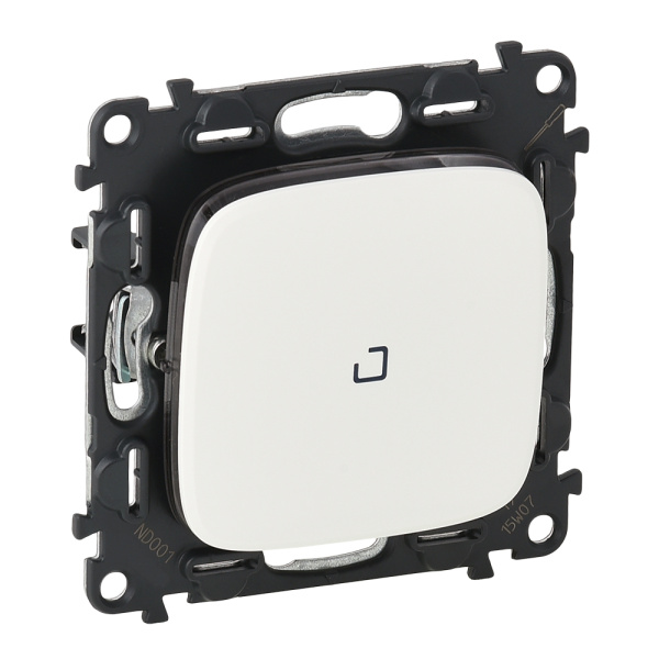 Legrand Valena ALLURE DIY Бел Переключатель 1-клавишный с подсветкой 10А 250В 752726