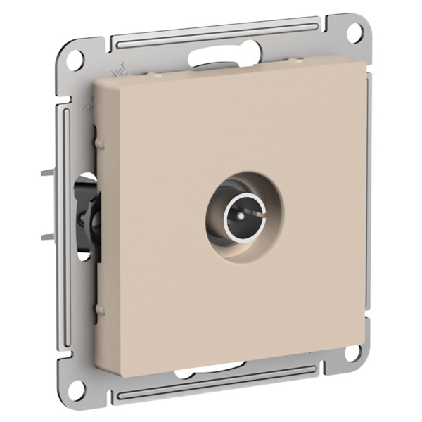 Systeme Electric AtlasDesign Песочный Розетка TV проходная 4DB, механизм