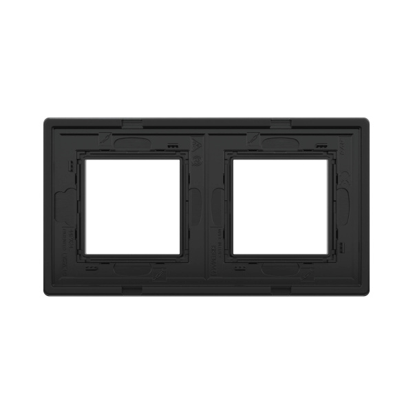 Купить DKC Рамка из алюминия, "Avanti", черная, 2 поста (4 мод.)