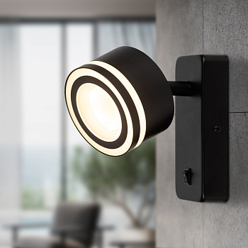 ЭРА Светильник настенный WL49 BK GX53 IP20 черный