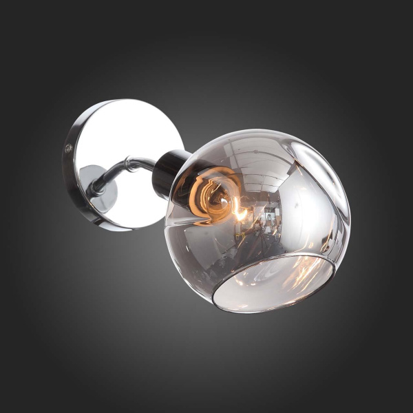 Купить Evoluce SLE155101-01 Светильник настенный Хром/Дымчатый E14 1*60W