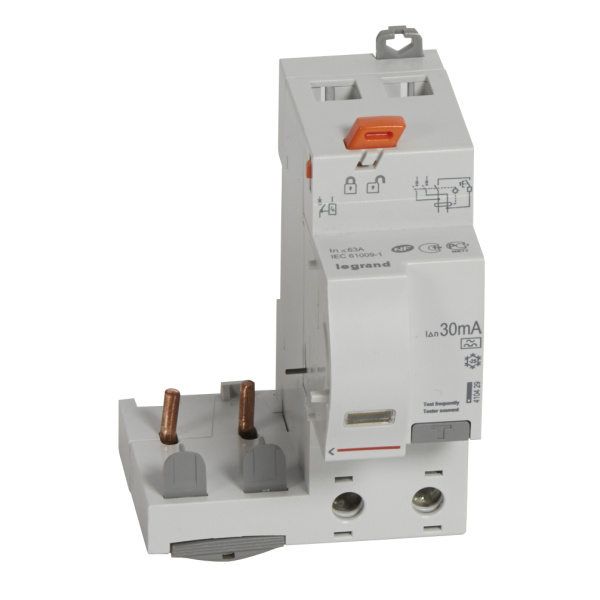 Legrand DX3 Дифференциальный блок тип A 30 мА 2П 230 В~ 63 А 2 модуля (А) 410429