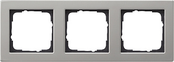 Gira E2 Сталь Рамка 3-ая 021333