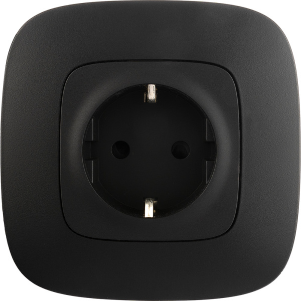 Купить Legrand Valena ALLURE DIY Антрацит Розетка 1-ая с/з с защитными шторками, винт.зажим 753934