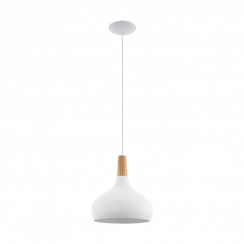 Eglo 96982 Подвес SABINAR, 1х60W (E27), Ø280, сталь, белый/дерево, коричневый Eglo 96982 Подвес SABINAR, 1х60W (E27), Ø280, сталь, белый/дерево, коричневый