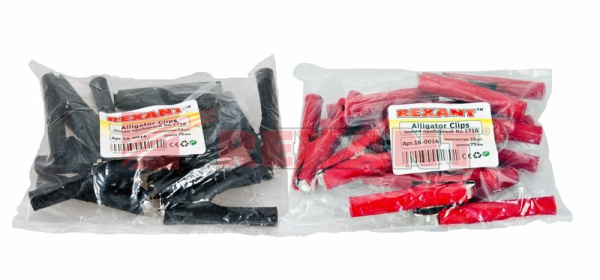 Купить Зажим "крокодил" 30А 75мм в изоляторе Rexant 16-0016