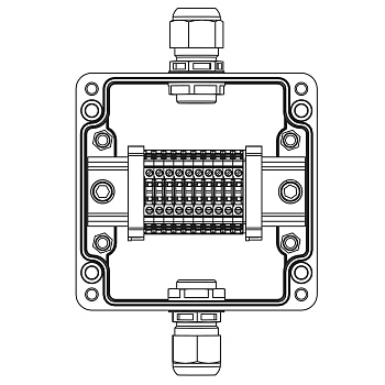 DKC TBE-P-03-(10xCBC.2)-1xPABMP(A)-1xPABMP(C)1Ex e IIC Т5 Gb / Ex tb IIIC T95°C Db IP66