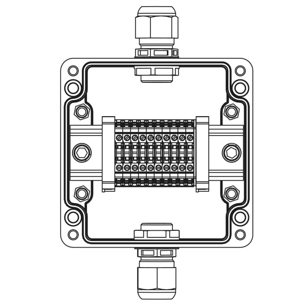 DKC TBE-P-03-(10xCBC.2)-1xPABMP(A)-1xPABMP(C)1Ex e IIC Т5 Gb / Ex tb IIIC T95°C Db IP66
