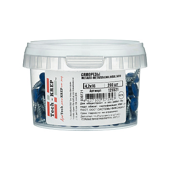 Tech-Krep Саморез ШСММ 4,2х16 син. KP RAL 5010 (200 шт) - ведро малое 125521