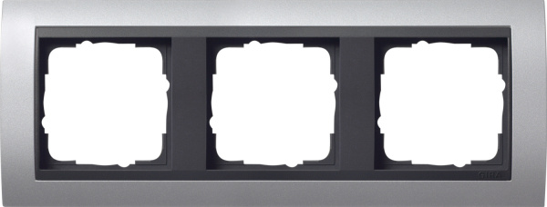 Gira Event Алюминий/Антрацит Рамка 3-ая 021306