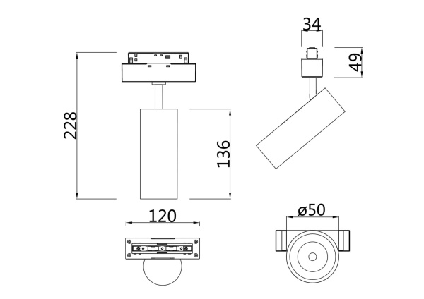 Купить Maytoni Magnetic track system Белый Светильник трековый TR019-2-10W3K-W
