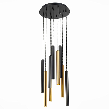 ST Luce ST153.443.27 Люстра подвесная Черный LED 1*27W 4000K 2 295Lm Ra IP20 D350xH1 500 180-240V