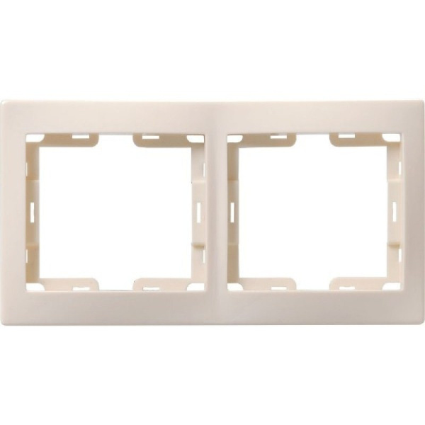 Купить IEK KVARTA РГ-2-ККм Рамка 2-местн. горизонт. (кремовый)