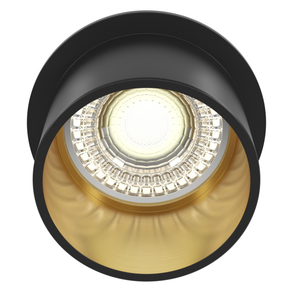 Купить Maytoni Downlight Reif Черный с Золотом Встраиваемый светильник DL050-01GB