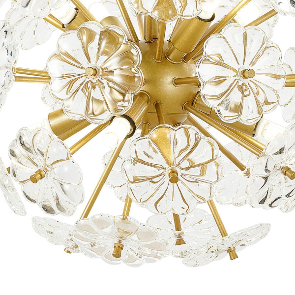 Купить Favourite 2620-8P подвесная люстра Каркас золотого цвета, декоративные элементы из прозрачного стекла