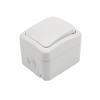 Kranz Выключатель одноклавишный Mini OG IP54, о/у, белый KR-78-0601