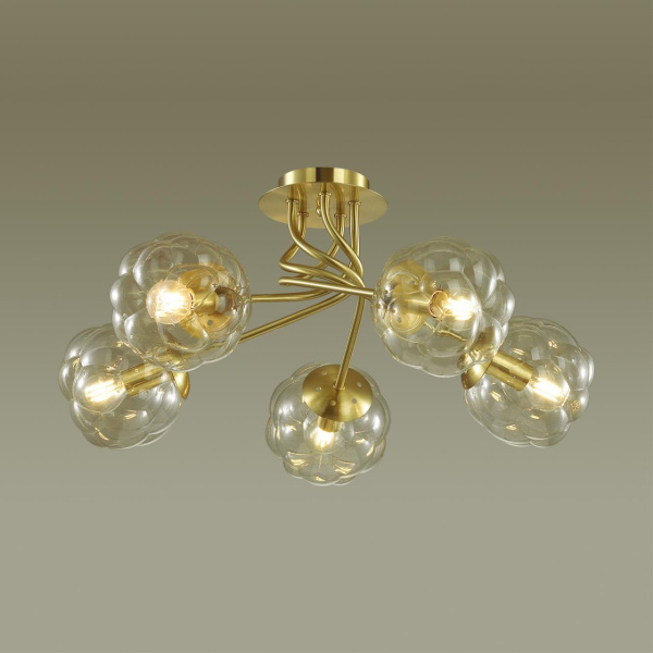 Купить Lumion 4556/5C MODERNI LN21 золотой Люстра потолочная E14 5*40W 220V BREANA