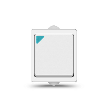 UNIVersal "Аллегро" Выключатель Бел 1 кл. с подсветкой, IP-54 5563477