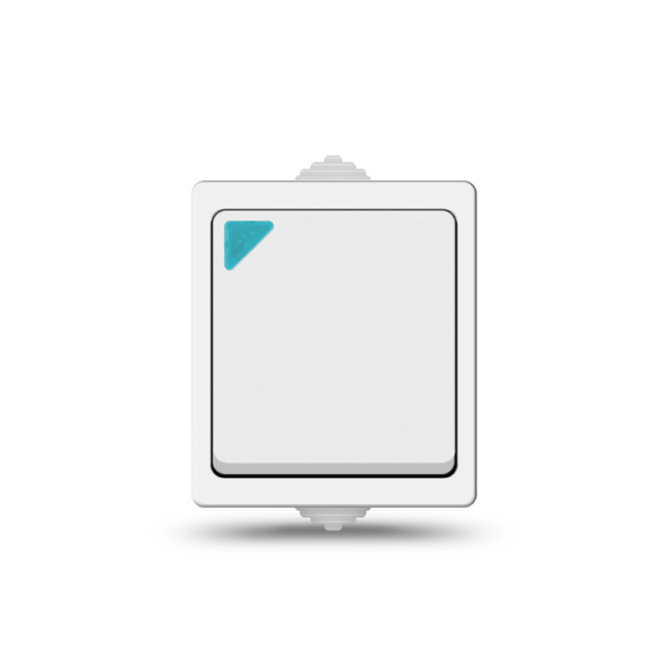 UNIVersal "Аллегро" Выключатель Бел 1 кл. с подсветкой, IP-54 5563477