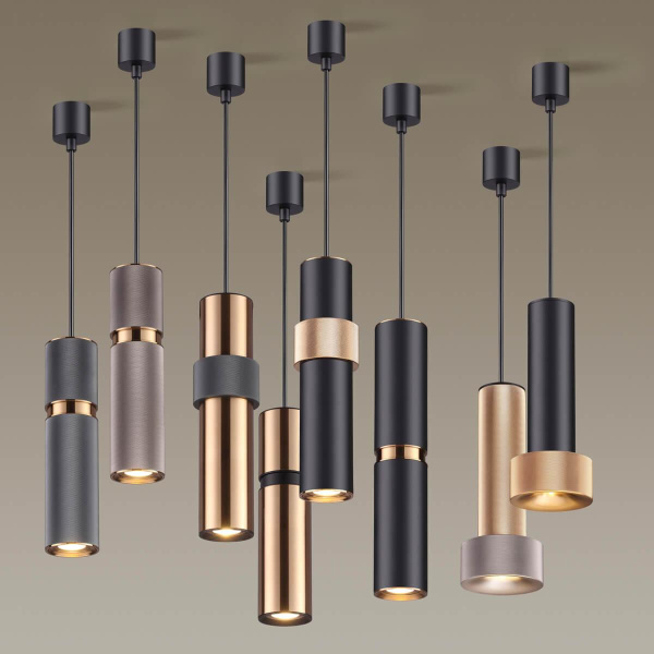 Купить Odeon Light 4741/5L ODL20 15 черный/золотой Подвес GU10 5W 220V AFRA