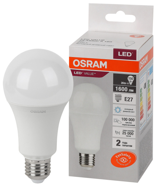 Osram LVCLA150 20SW/865 230V E27 10X1 4058075579378