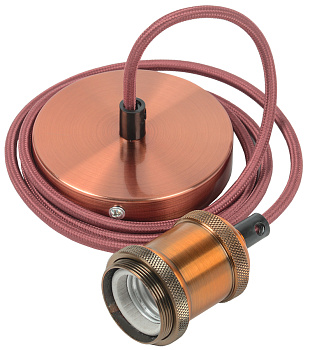 IEK Патрон подвесной E27 со шнуром 1,5м RETRO бронза