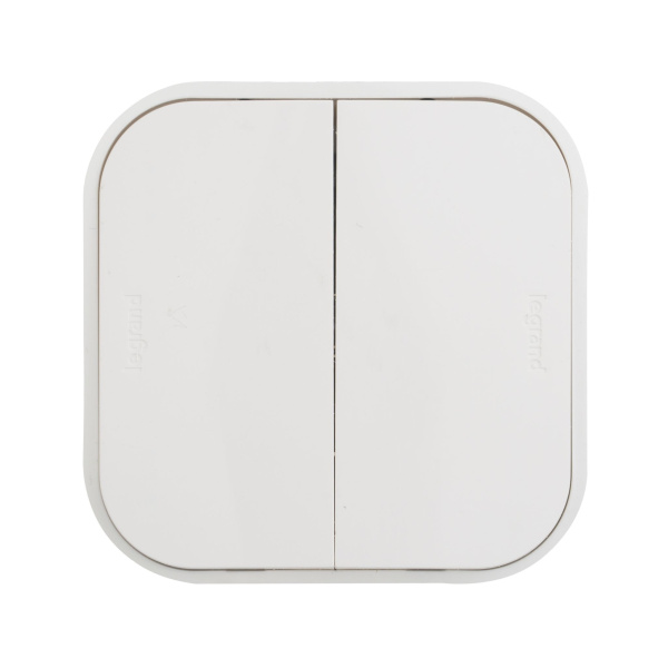 Купить Legrand Quteo Белый Выключатель 2-клавишный 10А 782202