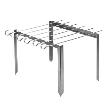 Подставка под шампура с 6 шампурами в чехле СОКОЛ Rexant 62-0000