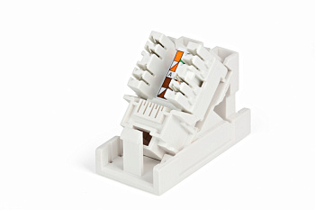 Hyperline SIP2K-C6-M45-22.5 Розетка (вставка) 45x22,5 (аналог Mosaic) с наклонным модулем RJ-45 категории 6 35211