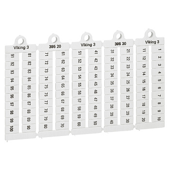 Legrand Viking 3 Листы с этикетками для клеммных блоков гориз формат шаг 6 мм цифры от 1 до 100 039520