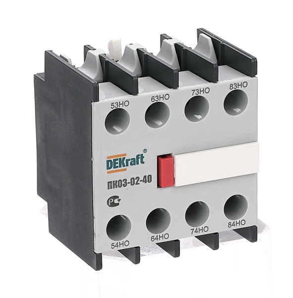 Купить Dekraft Приставка конт. доп.контакты 4НО лицевой установки ПК-03