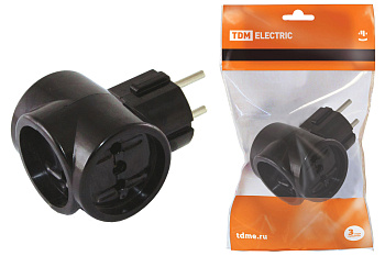 TDM Тройник 3х2П 16А макс. 250B ЕВРО "Ретро" (карболит) SQ1806-0101