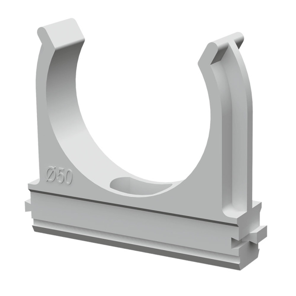 Промрукав Крепеж-клипса для труб АБС-пластик д50 (10шт/уп) PR.02650м