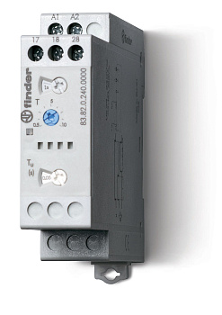 Finder Модульный таймер 1-функциональный (SD); питание 24…240В АС/DC; 2NO 16A; ширина 22.5мм; регулировка времени 0.05с…10дней; степень защиты IP20 838202400000