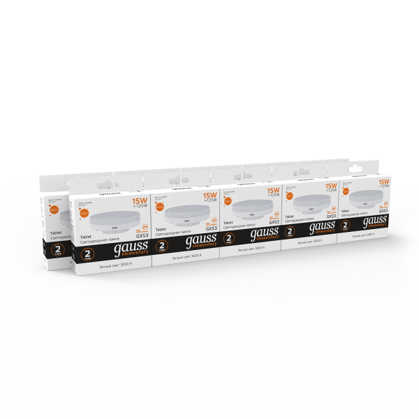 Купить Gauss Лампа Elementary GX53 15W 1020lm 3000K LED 83815