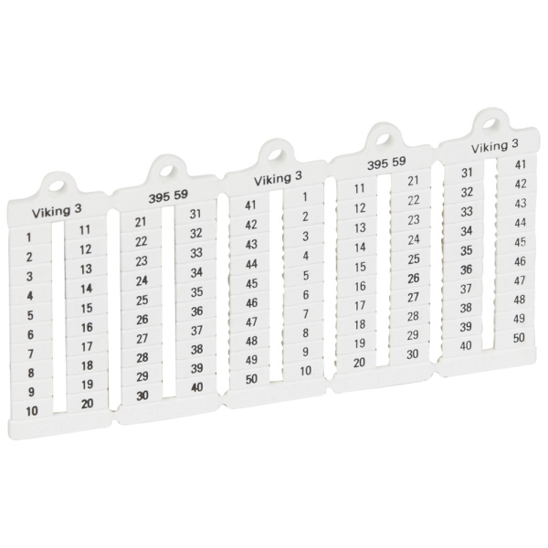 Legrand Viking 3 Листы с этикетками для клеммных блоков верт формат шаг 5 мм цифры от 1 до 50 039559