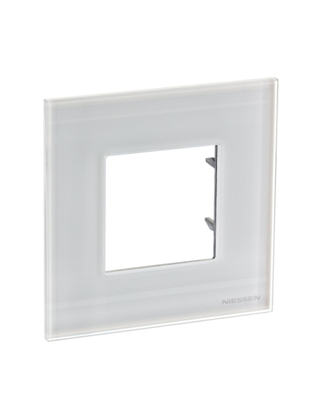Купить ABB NIE Zenit Стекло белое Рамка 1-я 2 мод 2CLA227100N3001