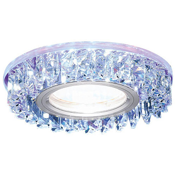 Ambrella Встраиваемый точечный светильник со светодиодной лентой S255 PR хром/перламутровый хрусталь/MR16+3W(LED WHITE) Ambrella Встраиваемый точечный светильник со светодиодной лентой S255 PR хром/перламутровый хрусталь/MR16+3W(LED WHITE)